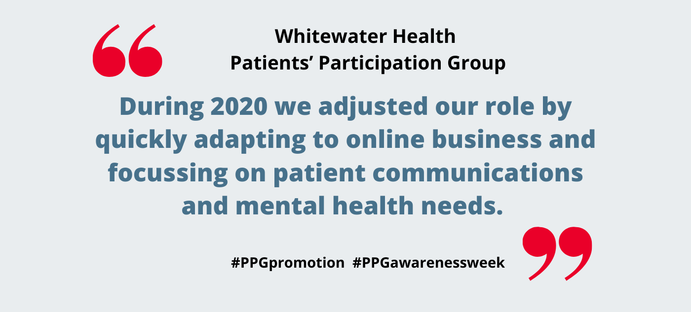 Whitewater Health Patients’ Participation Group – how we adapted our role to meet the changing needs of the Practice